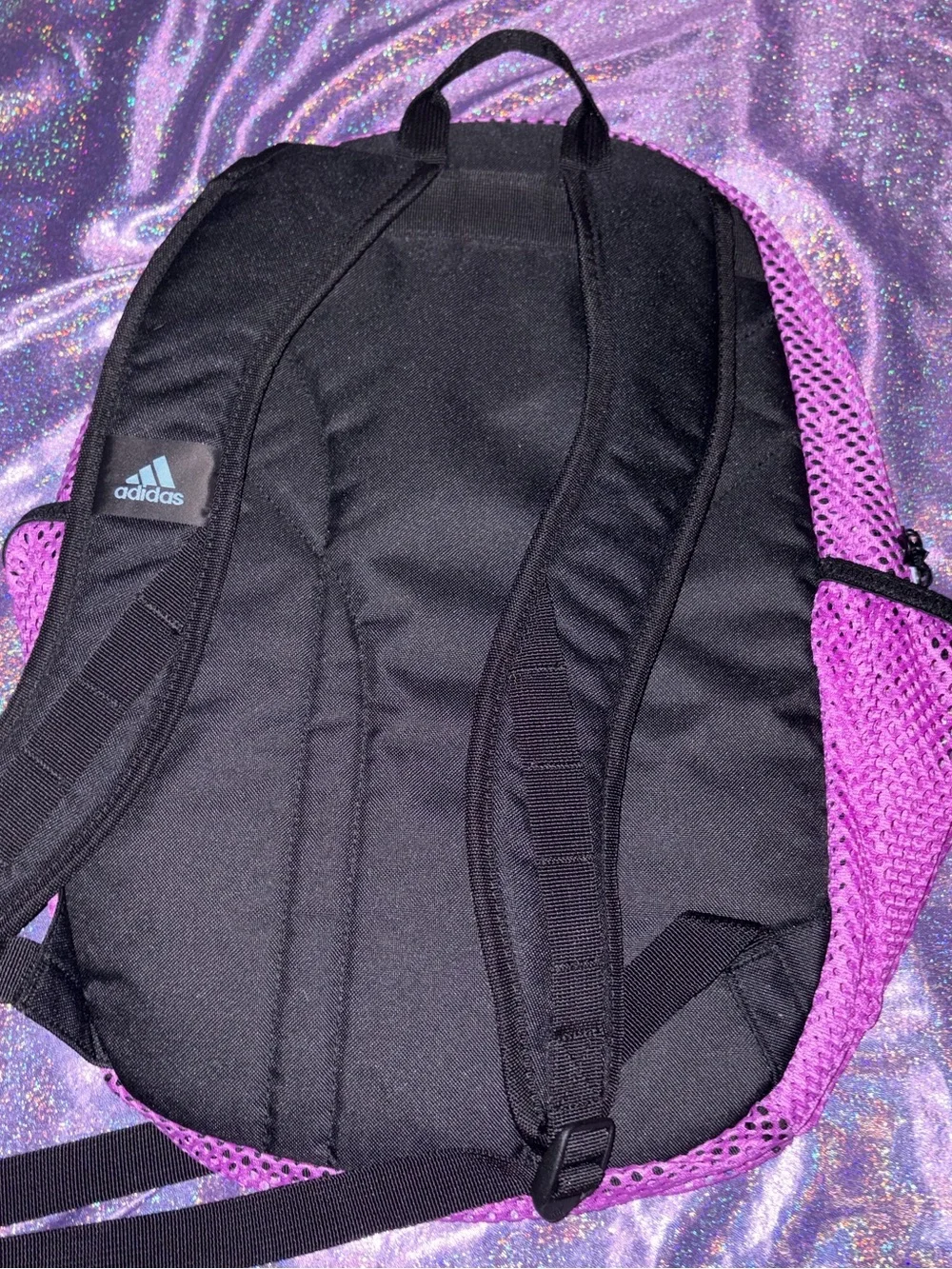 Adidas Mesh Purple Backpack - Picture 4 of 7